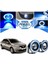 Dacia Logan Uyumlu, Universal Mercekli LED Angel Sis Farı, 76MM Buz Mavi Renk 2
