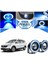 Dacia Lodgy Uyumlu, Universal Mercekli LED Angel Sis Farı, 76MM Buz Mavi Renk 1