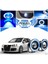 Volkswagen Golf 5 Uyumlu, Universal Mercekli LED Angel Sis Farı, 76MM Buz Mavi Renk 2