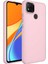 Xiaomi Redmi 9c Kılıf Metal Çerçeve Hassas Butonlu Renkli Içi Kadife Lansman Kılıfı Luna Kapak Pembe 1