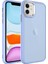 Case 4U Apple iPhone 11 Kılıf Pastel Renkli Buzlu Arka Yüzey Sert PC May Kapak Lila 1