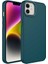 Apple iPhone 11 Kılıf Metal Çerçeve Hassas Butonlu Renkli Içi Kadife Lansman Kılıfı Luna Kapak Koyu Yeşil 1