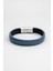 Mavi Deri 21 cm Erkek Çelik Bileklik 1