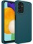 Samsung Galaxy A13 4g Uyumlu Kılıf Metal Çerçeve Hassas Butonlu Renkli Içi Kadife Lansman Kılıfı Luna Kapak Koyu Yeşil 1