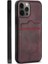 Iphone 14 Pro Kartlıklı Deri Kılıf Kırmızı 1