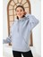 Siyah Unisex Basic Oversize Fit Kapuşonlu Içi Yumuşacık Tüylü Sweatshirt 1