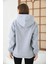 Siyah Unisex Basic Oversize Fit Kapuşonlu Içi Yumuşacık Tüylü Sweatshirt 6