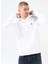 Bisiklet Yaka Beyaz Erkek Sweatshirt 1
