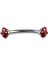 Cerrahi Çelik Zirkon Taşlı Muz Piercing - 16G 1