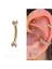 Cerrahi Çelik Zirkon Taşlı Rook , Kaş Muz Piercing -Bar Boy 6mm- 1 Adet 1