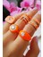 Orange Neon Lıttle Bom Gümüş Yüzük 2