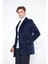 Erkek Lacivert Slim Fit Hakim Yaka Düğmeli Kaban 1