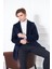 Erkek Lacivert Slim Fit Hakim Yaka Düğmeli Kaban 4