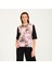 Tropikal Desen Basılı T-Shirt Bluz 1