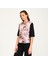 Tropikal Desen Basılı T-Shirt Bluz 3