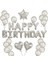 Happy Bırtday Gümüş Balon Seti 1