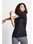Siyah Kadın Kısa Kollu T-Shirt 23S-2208-23B 2