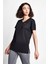 Siyah Kadın Kısa Kollu T-Shirt 23S-2208-23B 3