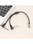 1/8 Inç Soket 1/4 Inç Fiş Y Splitter Adaptör Kablosu 0.24 M 3.5 mm. Kadın Stereo Çift 6.35 mm. Erkek Ses Kablosu (Yurt Dışından) 2