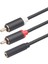 Rca Kablosu 2rca Erkek - 3.5 mm. Dişi 3.5 mm. - 2rca Splitter Aux Kablosu Hoparlör Ses Amplifikatörleri Subwoofer, Siyah 0.4m (Yurt Dışından) 1