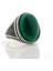 Yeşil Akik Taşlı 925 Ayar Gümüş Erkek Yüzük 2