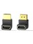 HDMI Uyumlu 2.1 Erkek - Dişi Adaptör Am / Af Bilgisayar Tv Hd Adaptörü, 8K@60HZ Çözünürlüğü / Dinamik Hdr'yi (90°) Destekler (Yurt Dışından) 5