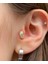 Cerrahi Çelik Zirkon Taşlı Tragus Kıkırdak Helix Lobe Uyumlu Tombul Kalın Halka Piercing Küpe 2