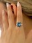 Aquamarine Taş Otantik Üst Kalite 925 Ayar Gümüş Yüzük 1
