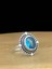 Aquamarine Taş Otantik Üst Kalite 925 Ayar Gümüş Yüzük 3