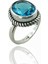925 Ayar Oval Aquamarine Otantik Üst Kalite Gümüş Yüzük 1