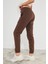 Kadın Basic 3 Iplik Şardonlu Paçası Lastikli Kalın Jogger Eşofman Altı 4