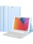 Novstap Apple iPad 7 8 9 Nesil 10.2 Inç ile Uyumlu Bluetooth Klavyeli Kılıf Standlı Kalem Hazneli 1