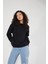 Kadın Bisiklet Yaka Uzun Kollu Basic 3 Iplik Şardonlu Sweatshirt 1