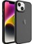 Apple iPhone 14 Kılıf Buzlu Sert Pc May Kapak + Kablo Koruyucu 1