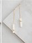 Handmade Altın Kaplama Zincir Detaylı Inci ve Gold Top Kadın Çivi Küpe 4