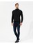 Erkek Siyah Slim Fit Balıkçı Yaka Triko Kazak 50259787-VR046 4