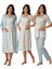 Effortt Kadın Gecelik Sabahlık Pijama Takımı Lohusa Hamile 4'lü Set 8016 1