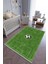 Çocuk Odası Halısı Yeşil Futbol Yolluk Kaymaz Yuvarlak Oval Kesme Ince Yıkanabilir Halı 1