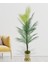 Yapay Ağaç Areka Ağacı Salon Bitkisi Krem Gold Metal Vazoda 130 cm 12 Yaprak 2