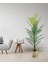 Yapay Ağaç Areka Ağacı Salon Bitkisi Krem Gold Metal Vazoda 130 cm 12 Yaprak 5