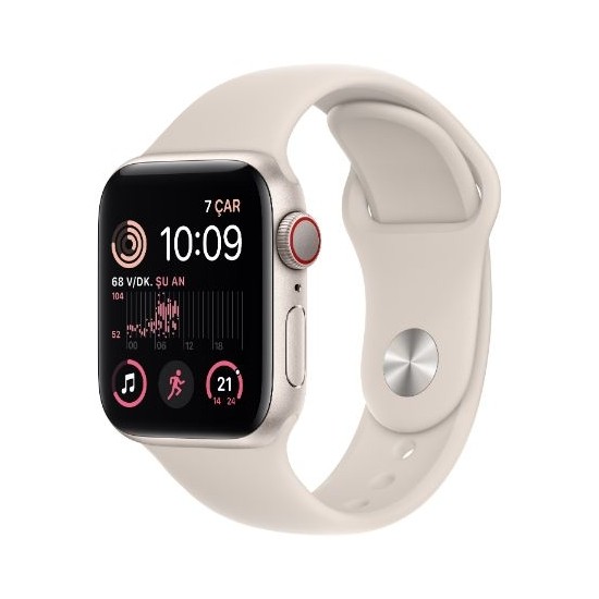 Apple Watch Se Gps + Cellular 40MM Starlight Aluminium Case With Starlight Sport Band - Regular MNPH3TU/A