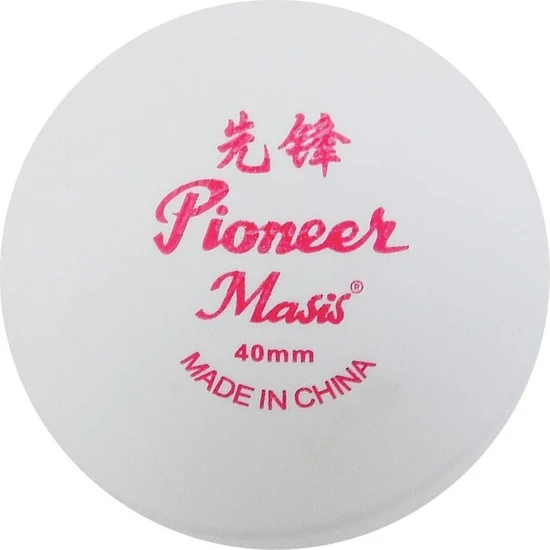 Masis Pin Pon Topu Pioneer 40 mm Beyaz - (12 Adet)