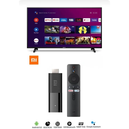 Xiaomi 2023 Hediyeli TV Stick - Fire TV Stick - Android TV Box- Akıllı TV Internet TV / Media Player