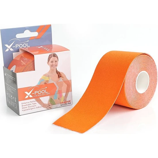 X-Pool x Pool,turuncu Renk Kinezyo Tape Gold 5x5 cm Ağrı,sporcu Bandı