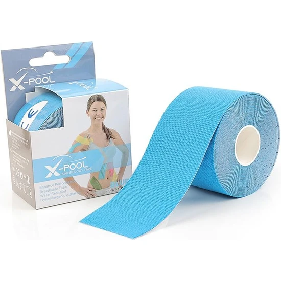 X-Pool x Pool,mavi Renk Kinezyo Tape Gold 5x5 cm Ağrı,sporcu Bandı