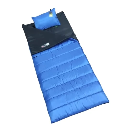 Camp Story Tim-8 200 gr Elyaf Dolgulu Yastıklı Battaniye Tipi Uyku Tulumu Mavi