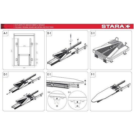 Starax Katlanır Ütü Masası Gri S-6616-G Fiyatı - Taksit Seçenekleri
