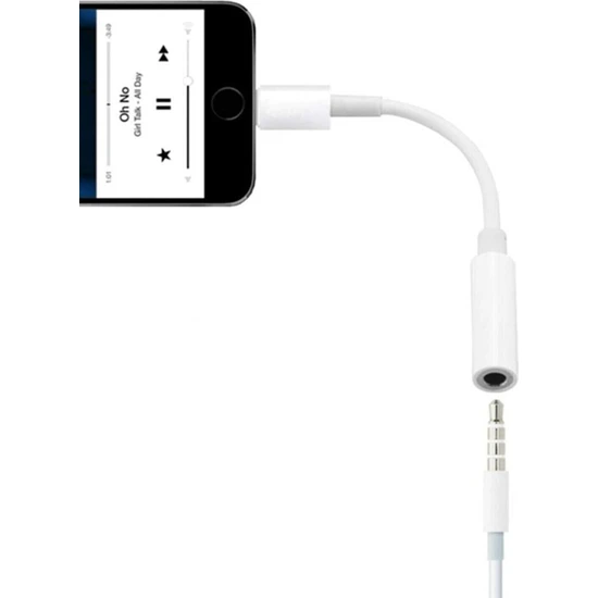 Airstorr Apple iPhone 7 8 Plus x 11 12 13 Pro Uyumlu Lightning Kulaklık Çevirici Aux Dönüştürücü Aparat