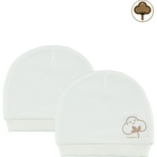 Civil Baby Bebek Organik 2'li Şapka 0+ Ay Ekru