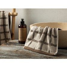 English Home Square Pamuklu El Havlusu Bej-Kahverengi